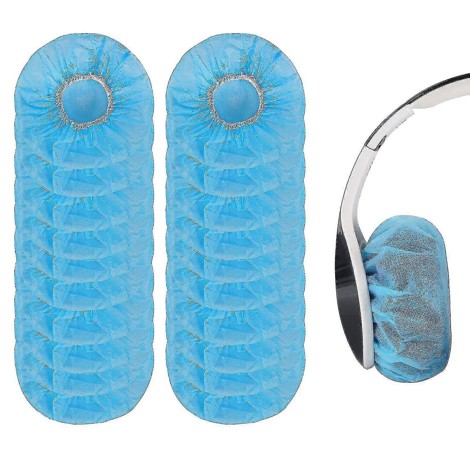 100 stycken hörlursskydd, engångsskydd i non-woven tyg för hörlurar/headsetskydd/öronskydd