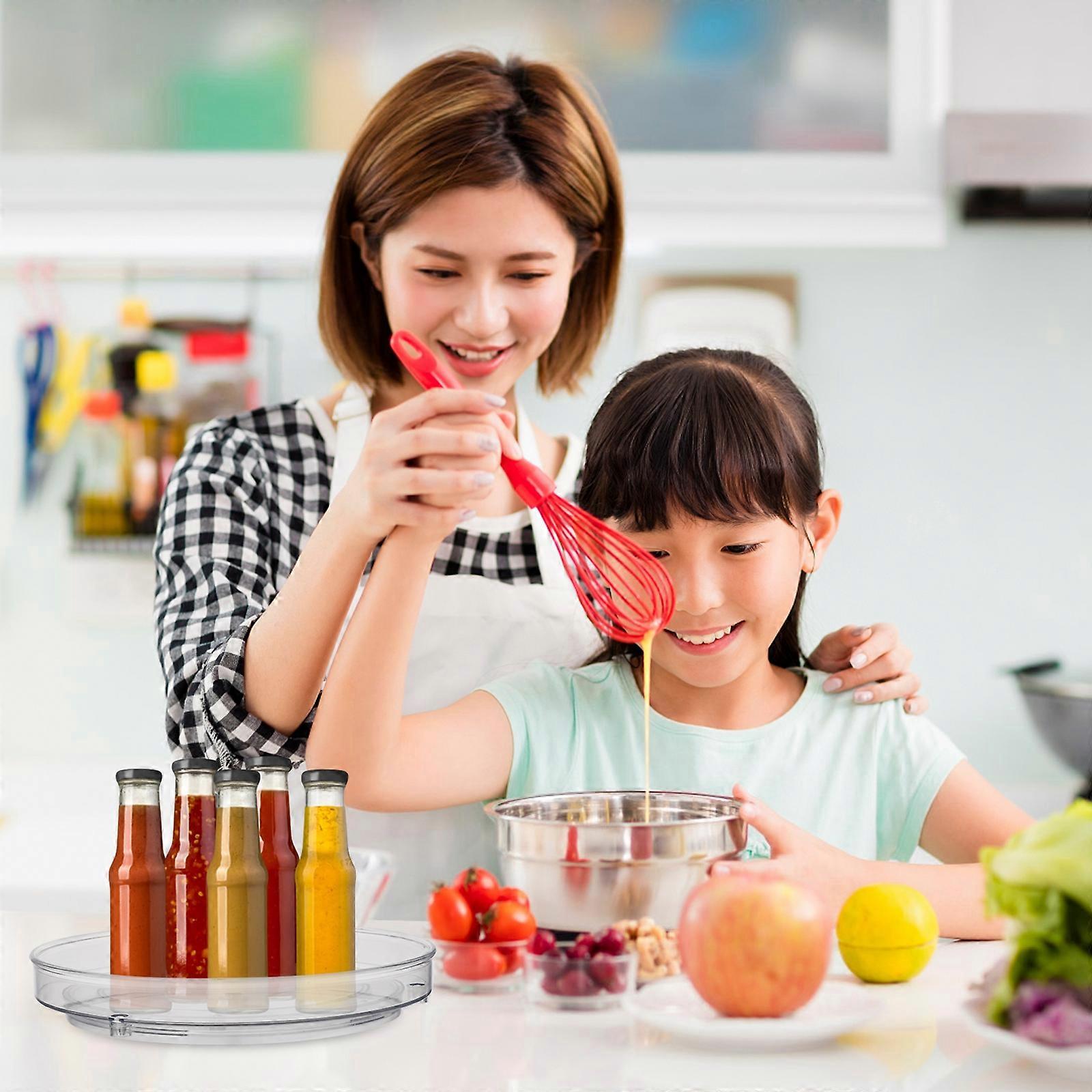 1Pc Rotatable Storage Rack Multifunction Kitchen Sundries Rack (Single-layer)