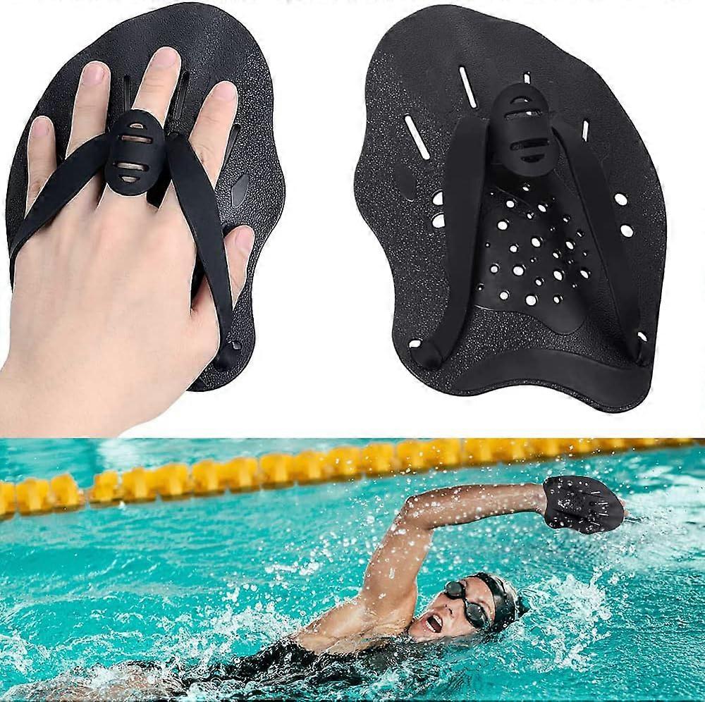 av handpaddlar för simning, Professionella simträningspaddlar, Simpaddlar med justerbara remmar, Tillbehör för poolträningsutrustning för vuxna 