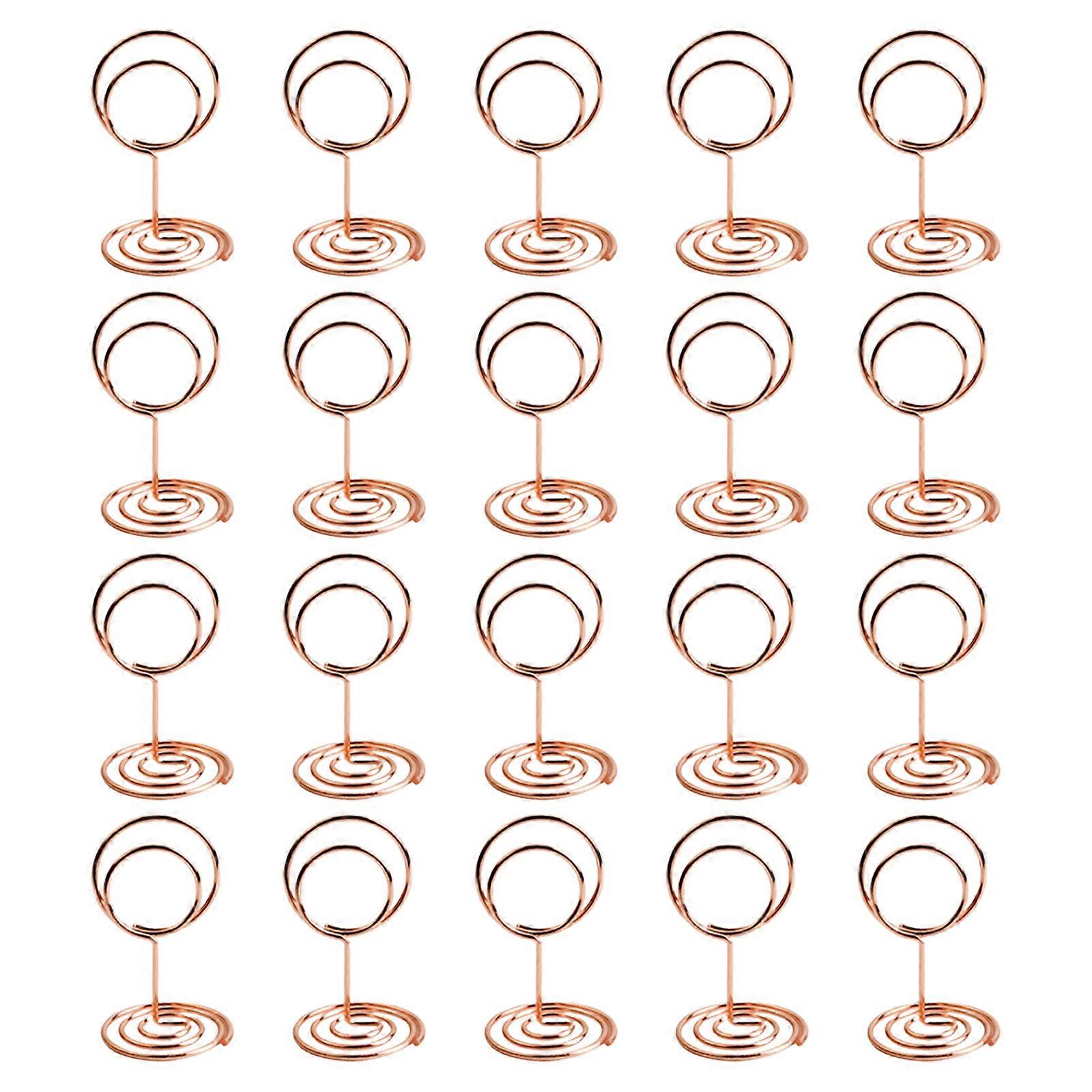 20Pcs Wedding Heart Number Table Card Stand Name Holder Clip Shaped MEMO Place