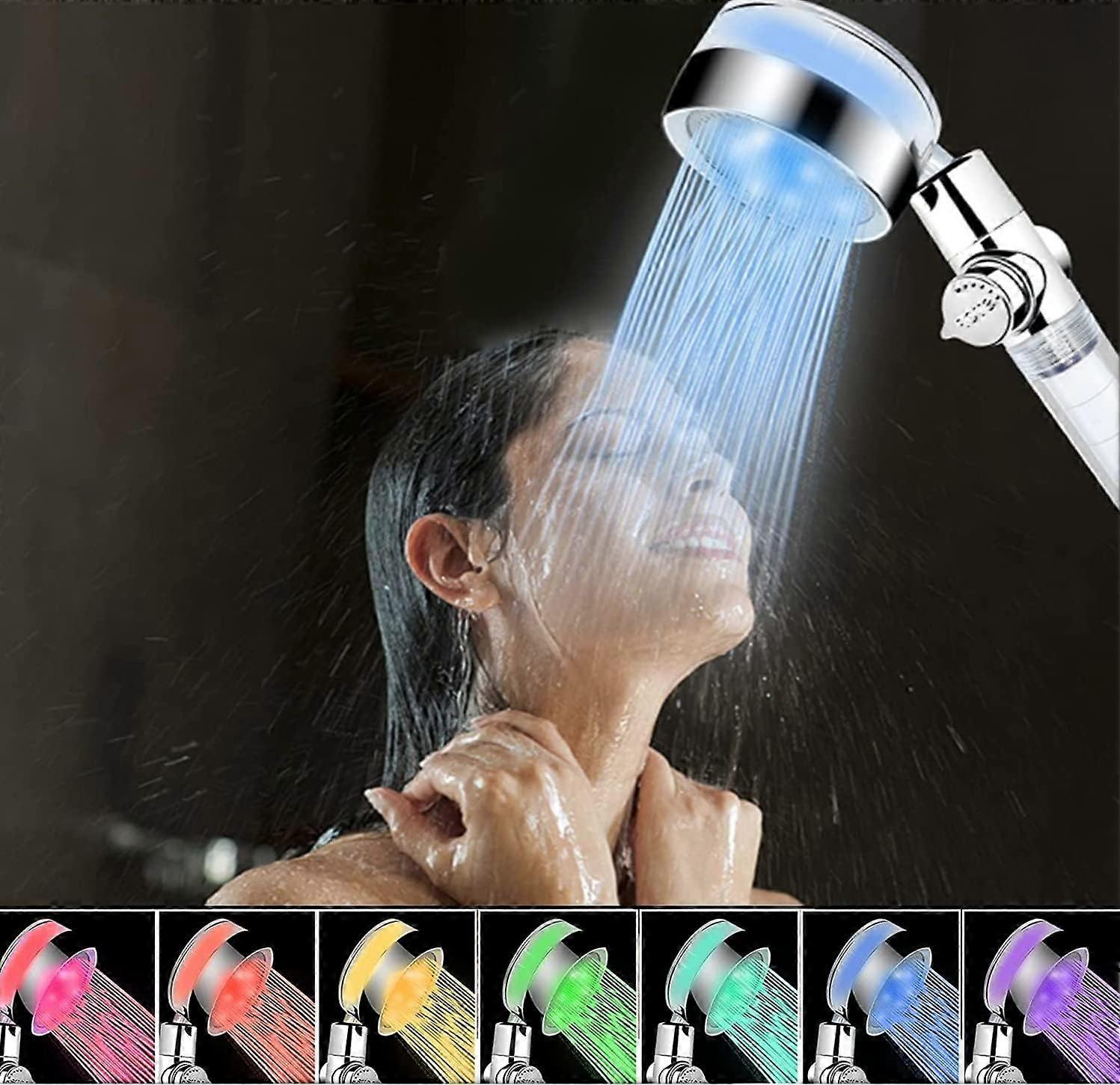 Werbeverkauf LED-Duschkopf, LED-Handbrause mit 7 wechselnden Farben, Anti-Kalk-Duschkopf, Duschkopf, Badezimmer-Duschkopf