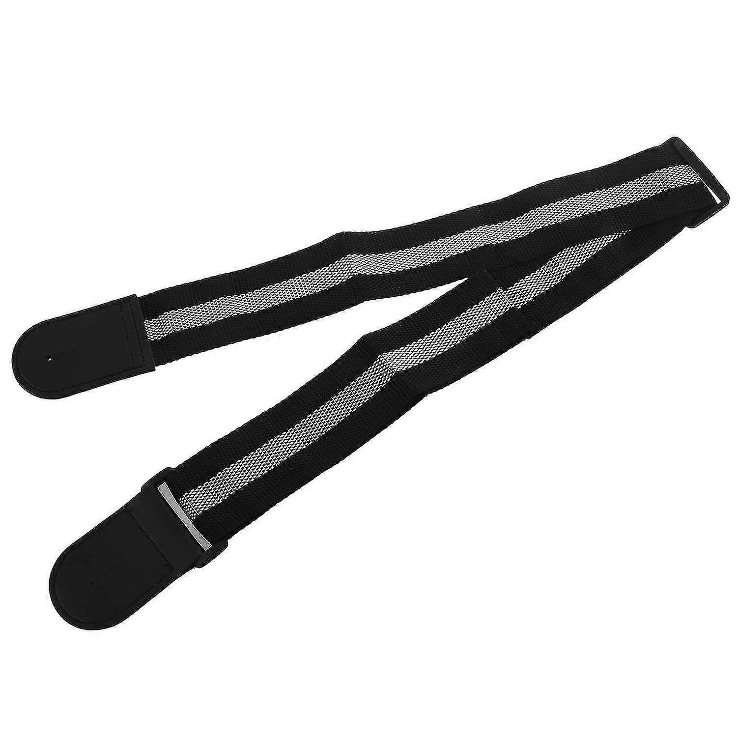 Adjustable Guitar Straps Nylon Guitar Strap Pu Leather Black + Gray