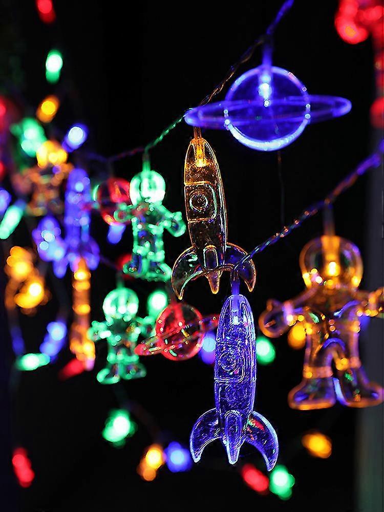 Led Rocket String Lights, 6m, 40 Lights, 8 Modes, Waterproof Battery Box