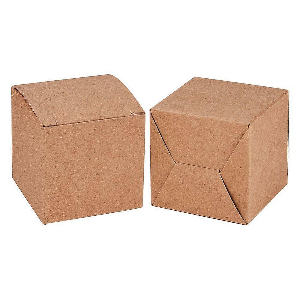 Kraft Paper Box Square BurlyWood 5x5x5cm