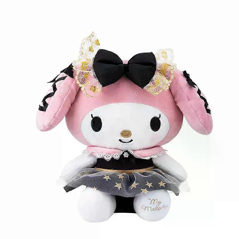 25 سنتيمتر جديد Sanrio Kawaii سلسلة الذهب الأسود أفخم لعبة محشوة وسادة ناعمة لطيف Kuromi Hello Kitty هدية عيد ميلاد لعبة الأطفال