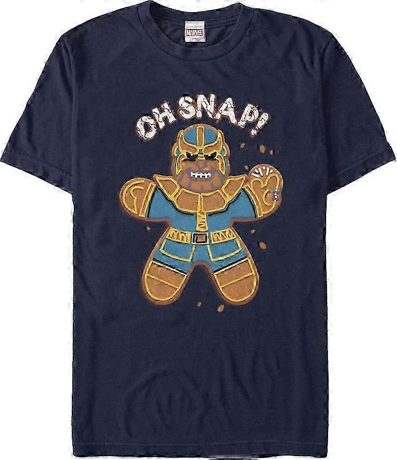 Gingerbread Thanos Oh Snap Marvel Comics T-Shirt Retro design
