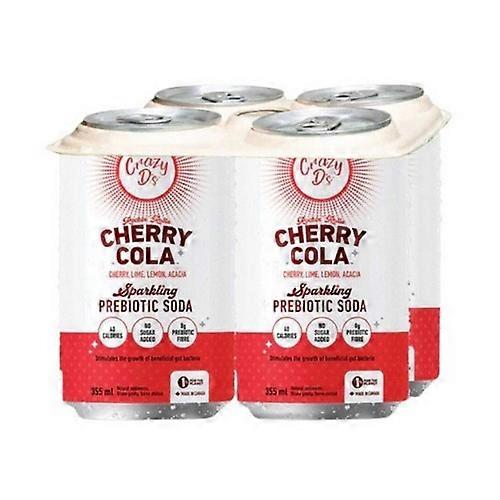 Crazy D's Crazy D's Prebiotic Soda Cherry Cola, 6 X 4 Packects (355 Ml)