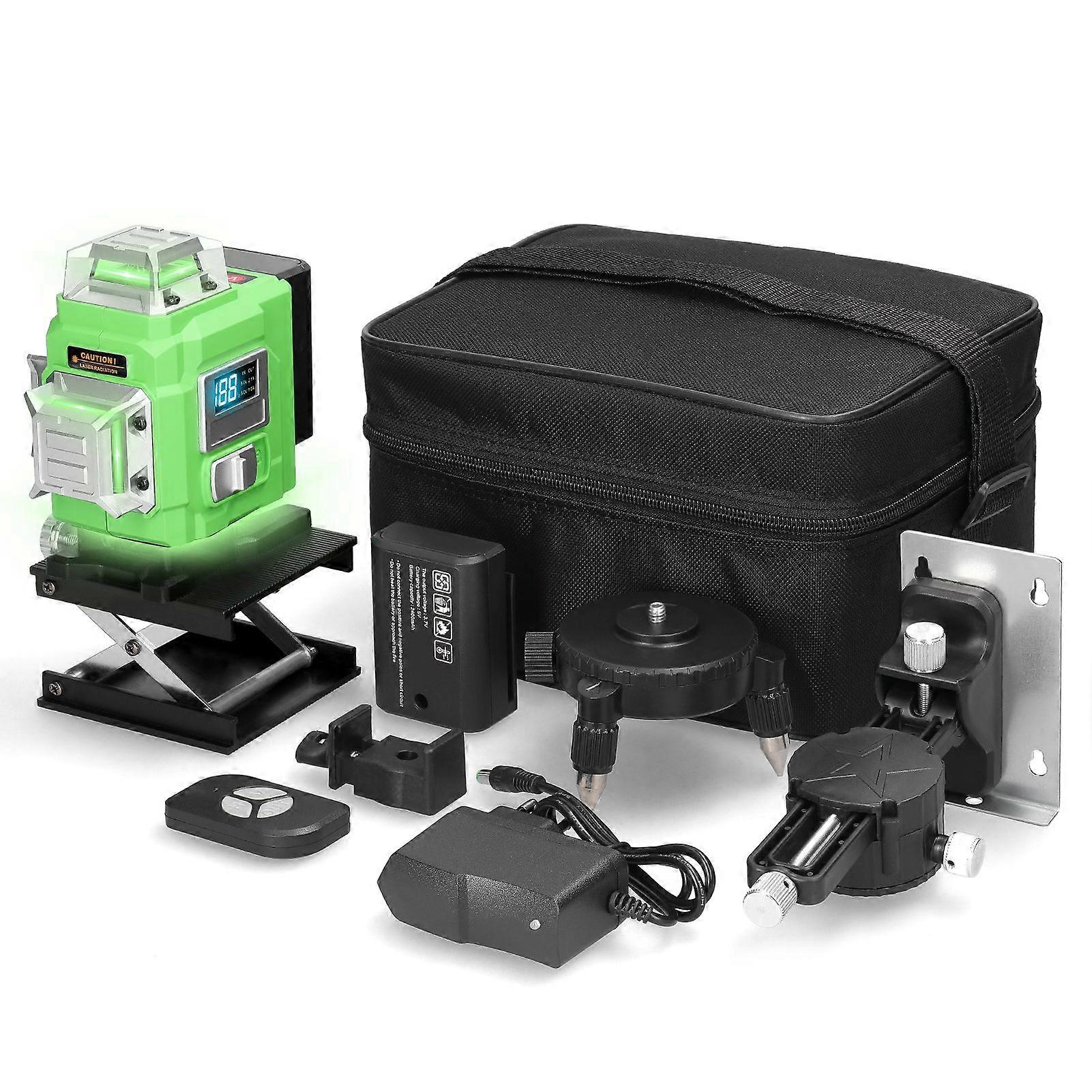 Multifunctional 16 Lines Laser Level 3 Self-leveling Machine Rechargeable Lithium Battery Leveling Tool Omnidirectional Ground Wall Sticker Waterproof