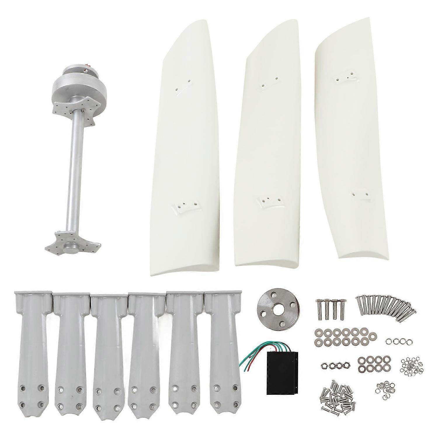 Wind Power Turbine Generator Kit 600W Vertical Magnetic Levitation Portable Home Use White with MPPT