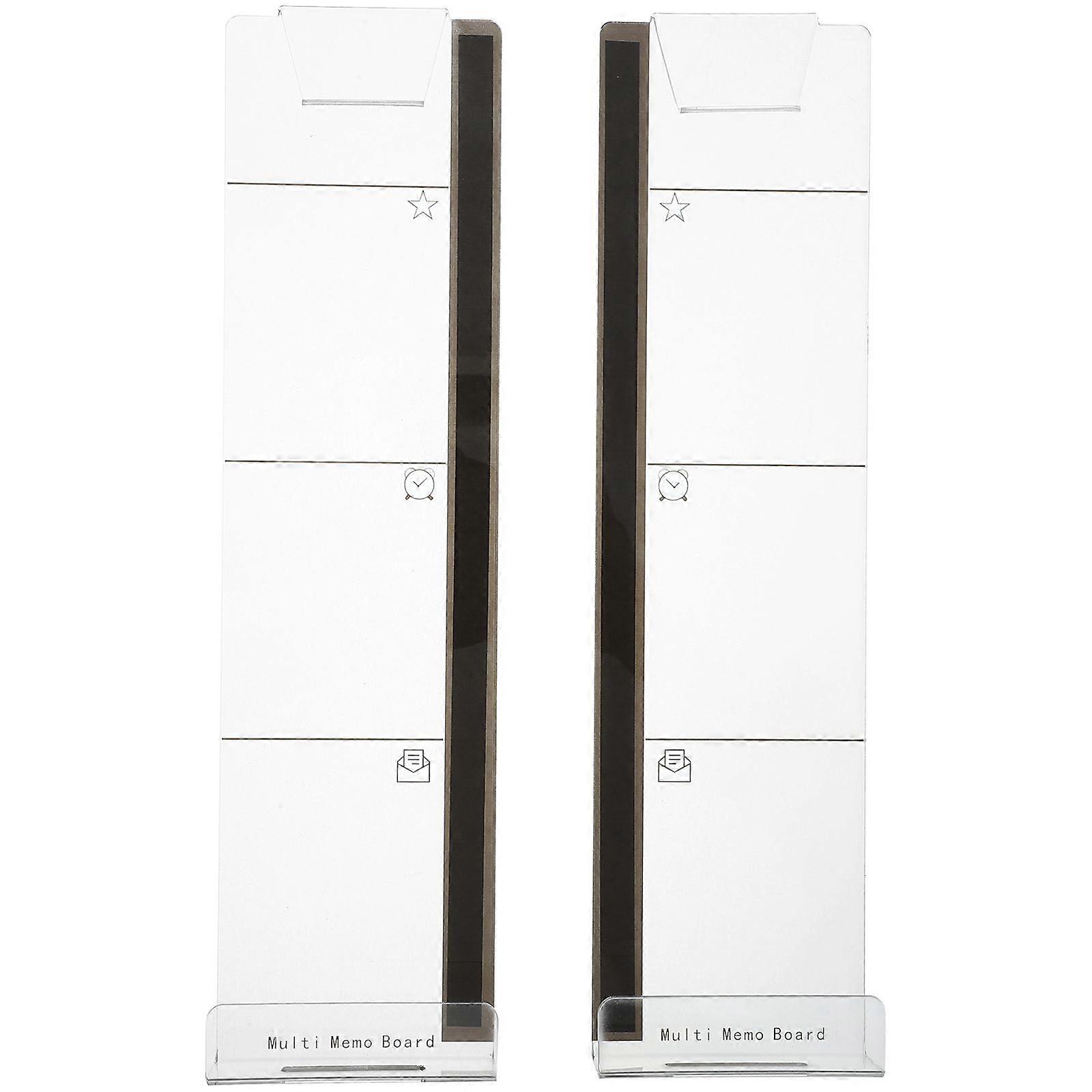 2Pcs Monitor Memo Board Acrylic Monitor Note Holder Computer Screen Side Message Reminder Board