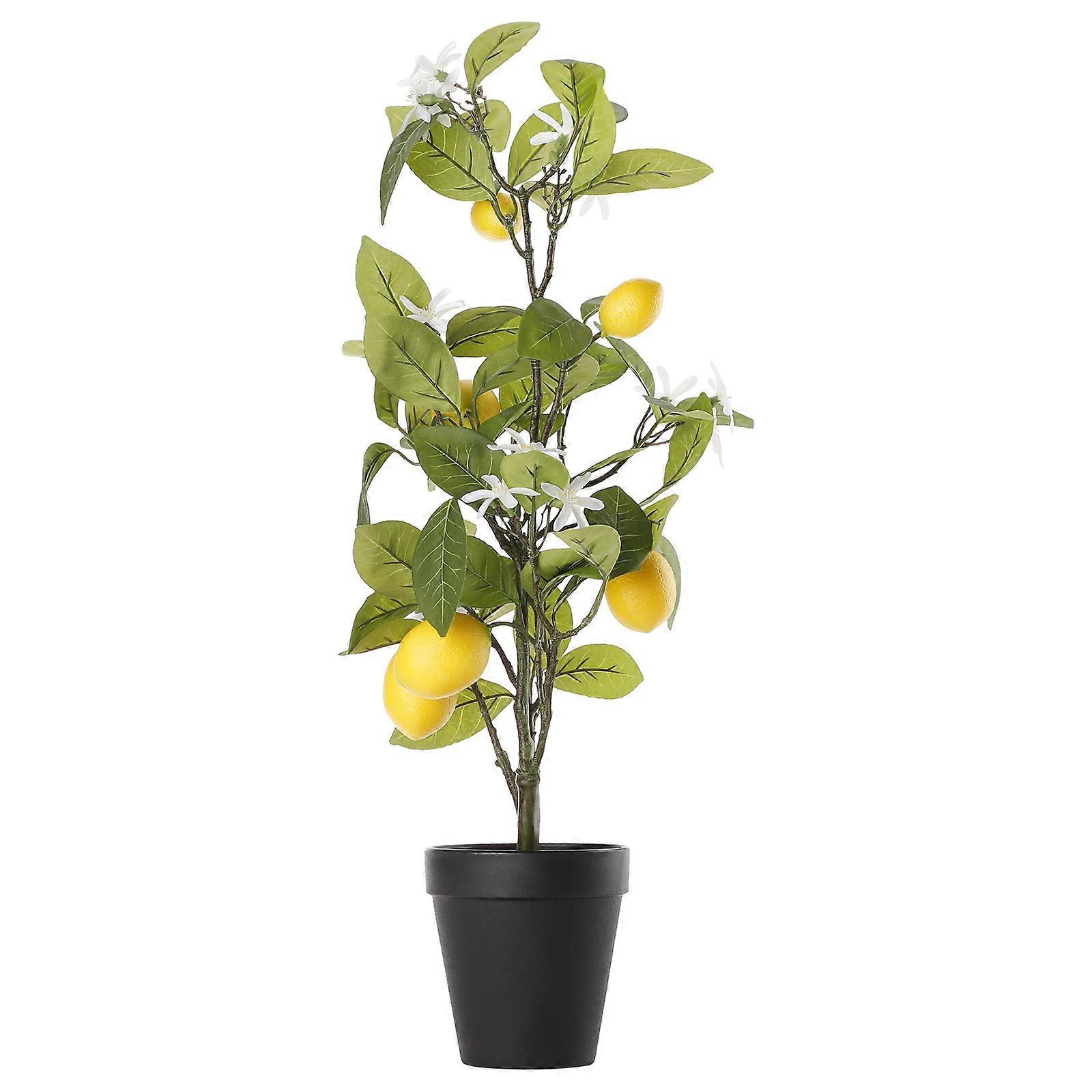 Plastic Lemon Plant for Home Decor - Simulation Bonsai Tree