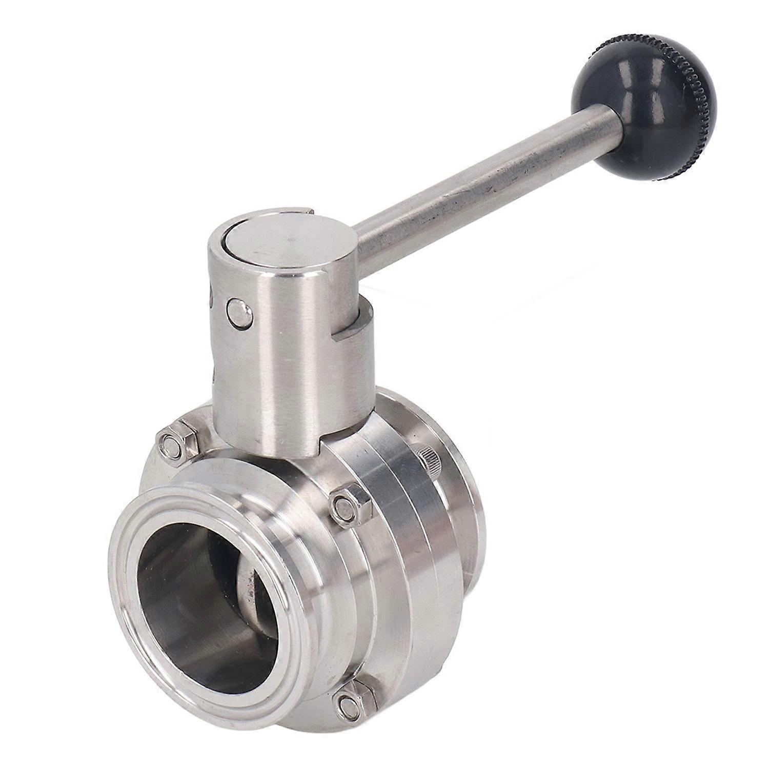 Sanitary Butterfly Clamp Valve with Silicone Washer Stainless Steel Clamp Butterfly Valve 45mm/1.8in