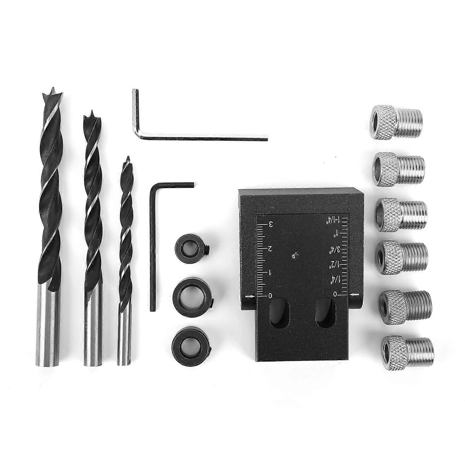 15Pcs Woodworking Oblique Hole Locator Black Wood Board Connection Installation Tool 15°