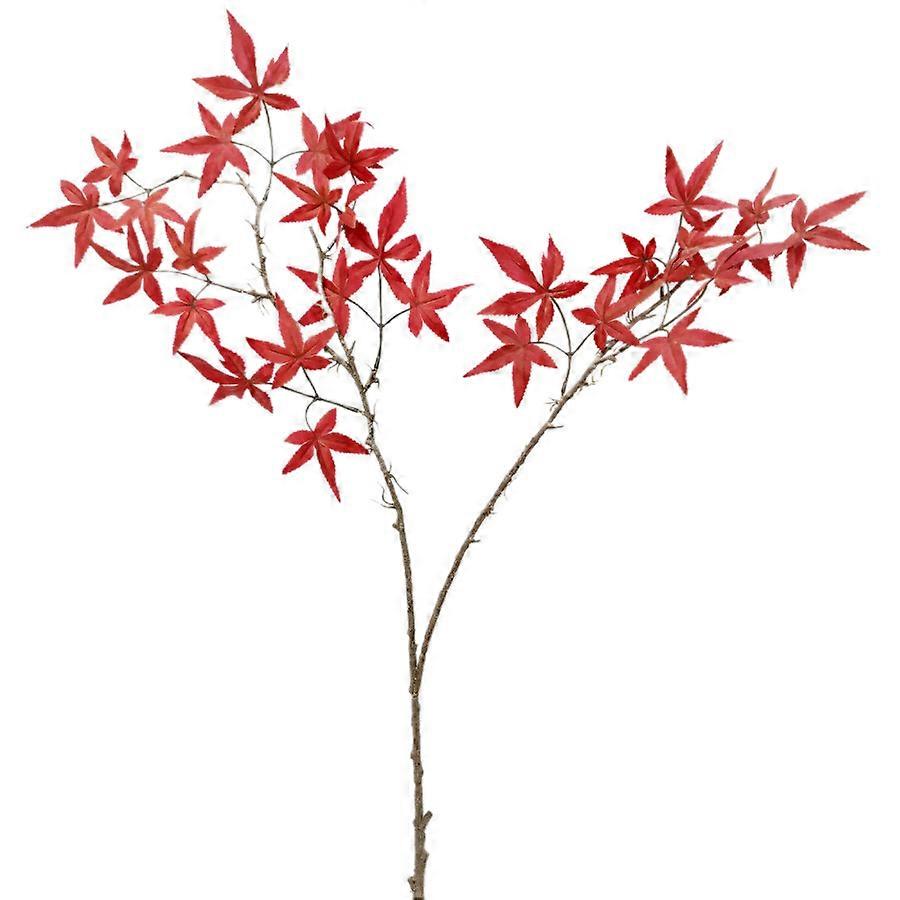 Red Silk Maple Leaf Branch Artificial Maple Leaf Decor for Autumn Home Decor