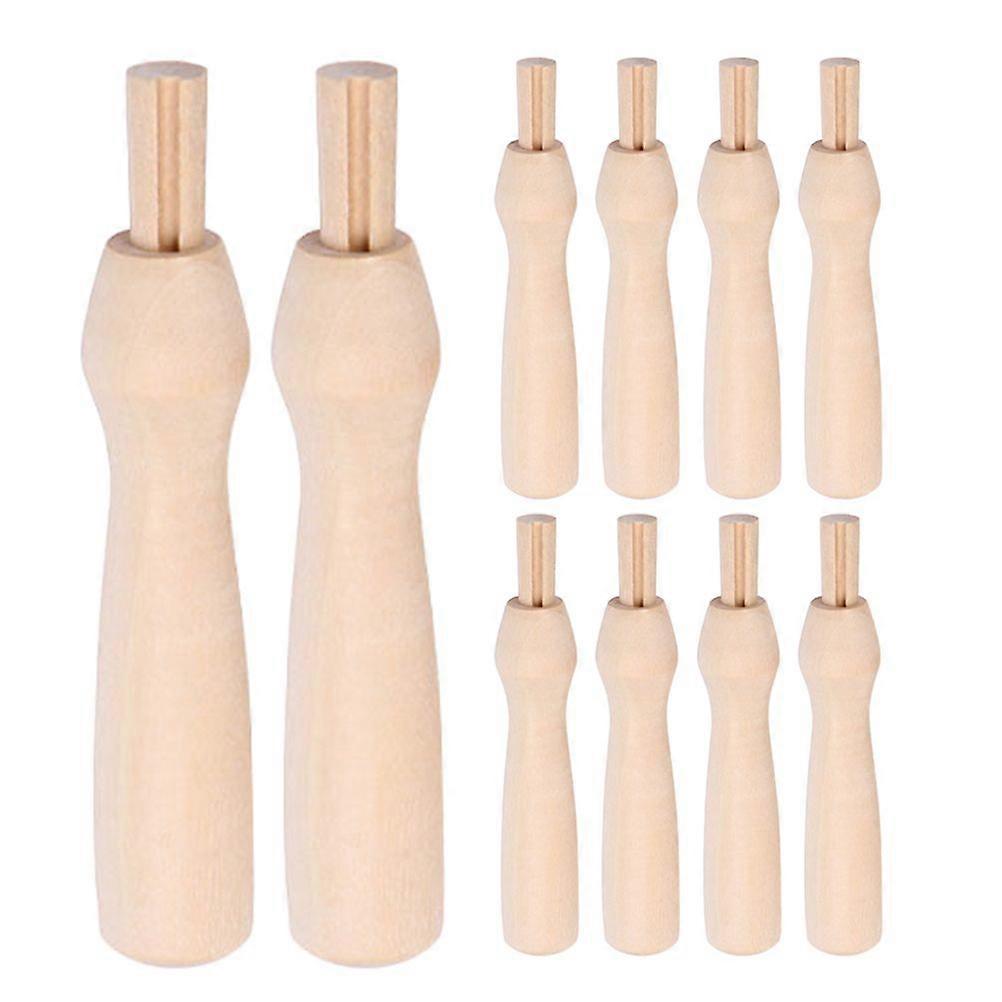 15Pcs Needle Felting Tools Handles Multi-Function Felting Tools Replacement Wooden Handles