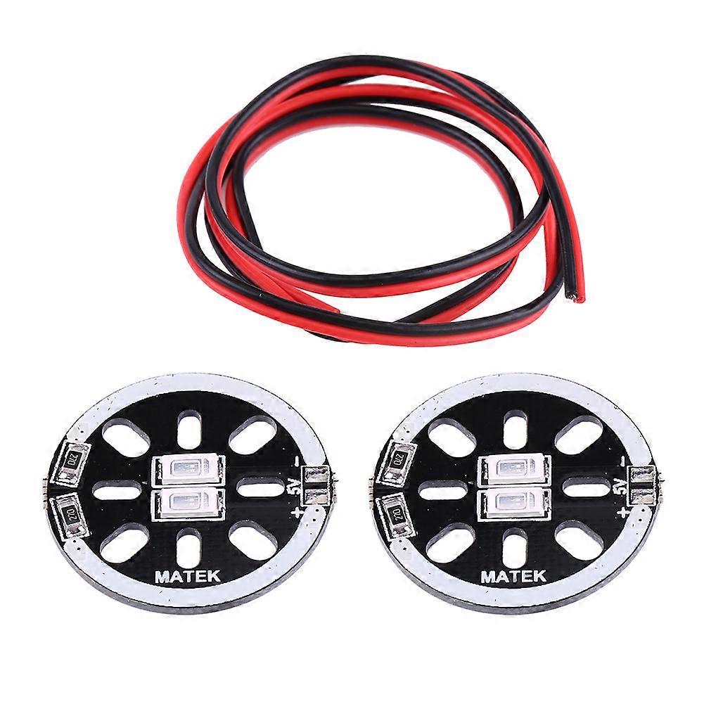 2Pcs/Set LED X2/5V Motor Mount Circle Light Board With Cable For Quadcopter FPV RC Drone Blue