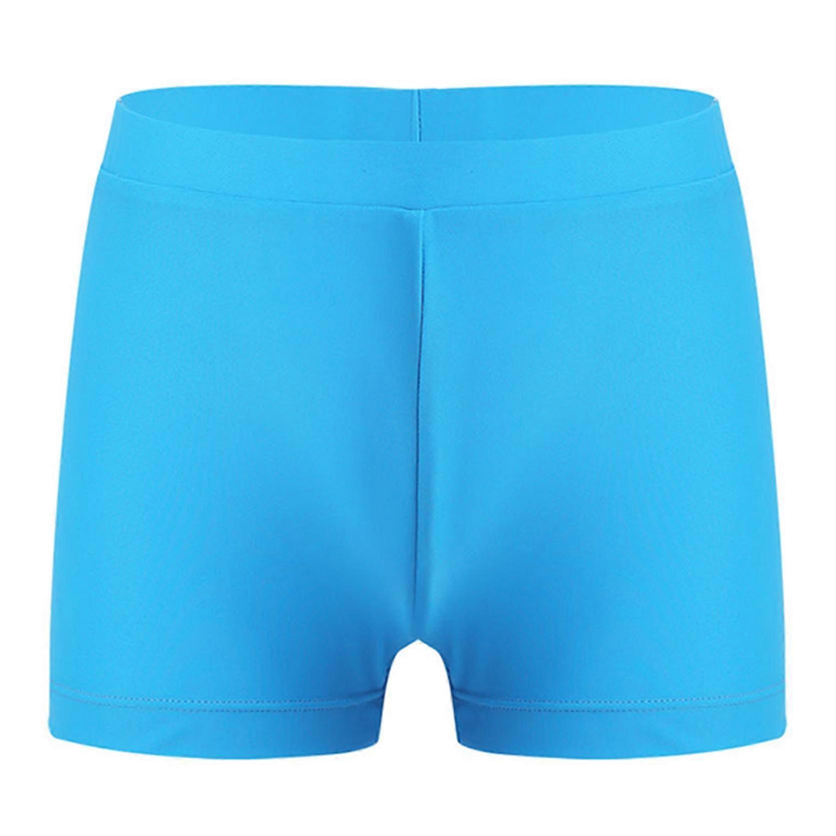 Girls Gymnastics Shorts Solid Color Dance Tumbling Athletic Short