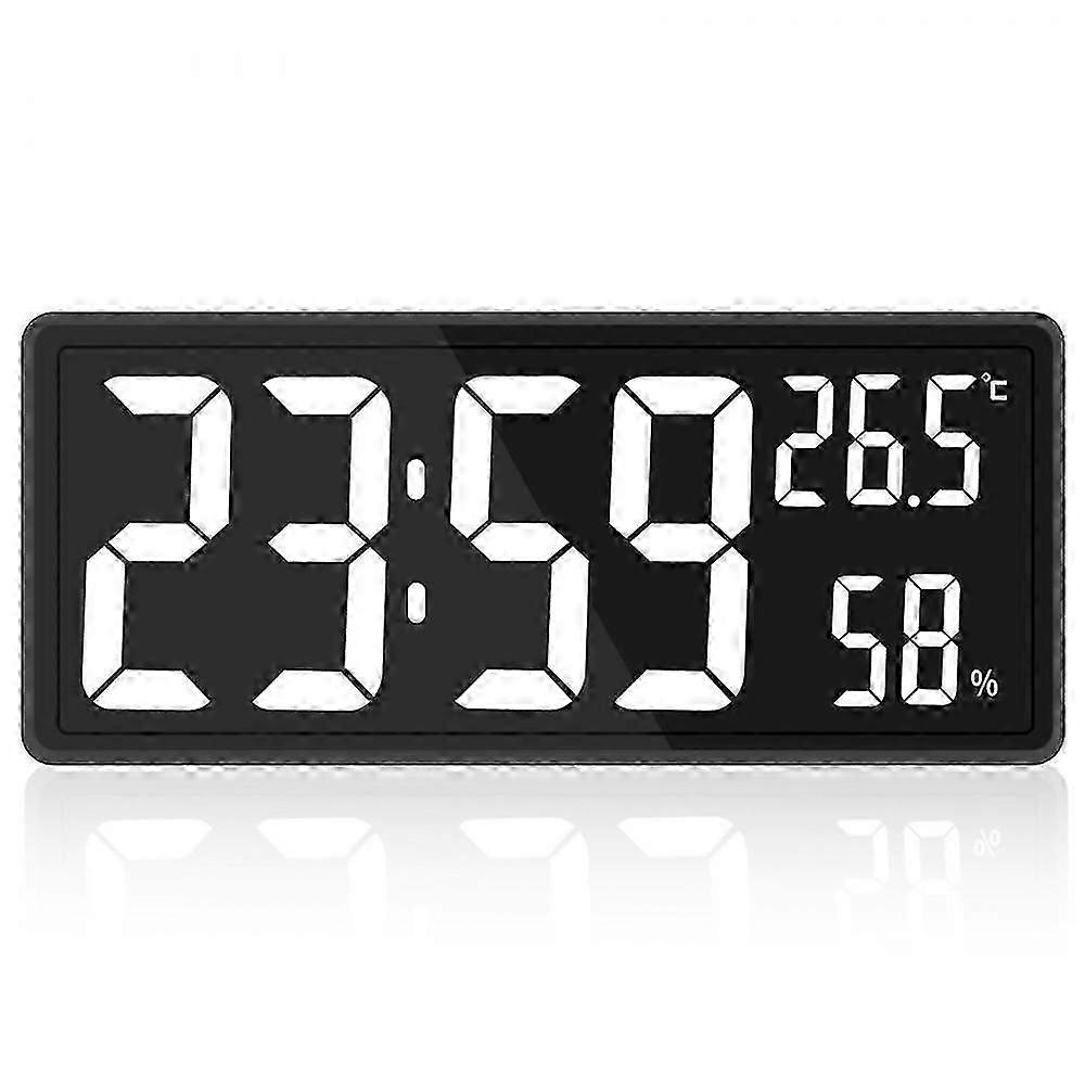 Orologio da parete digitale a led, display a cifre grandi, ufficio interno bianco KUJ