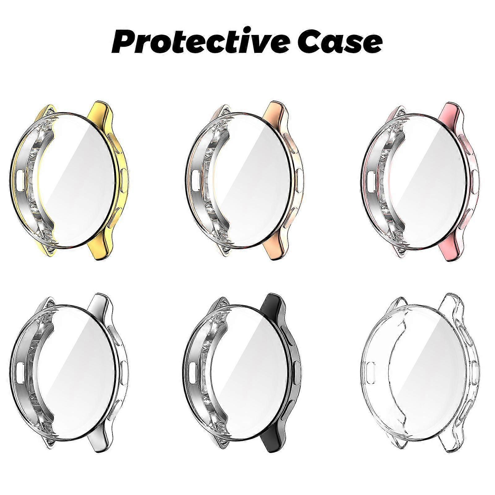 Watch Protective Case TPU Plating Smart Watch Full Coverage Screen Protector Cover for Garmin Venu 2 Plus