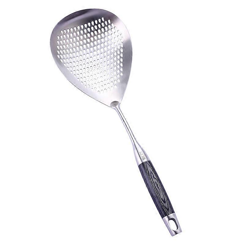 16 Inch Stainless Steel Skimmer Spoon Kitchen Tool with Long Handle and Large Serving Capacity