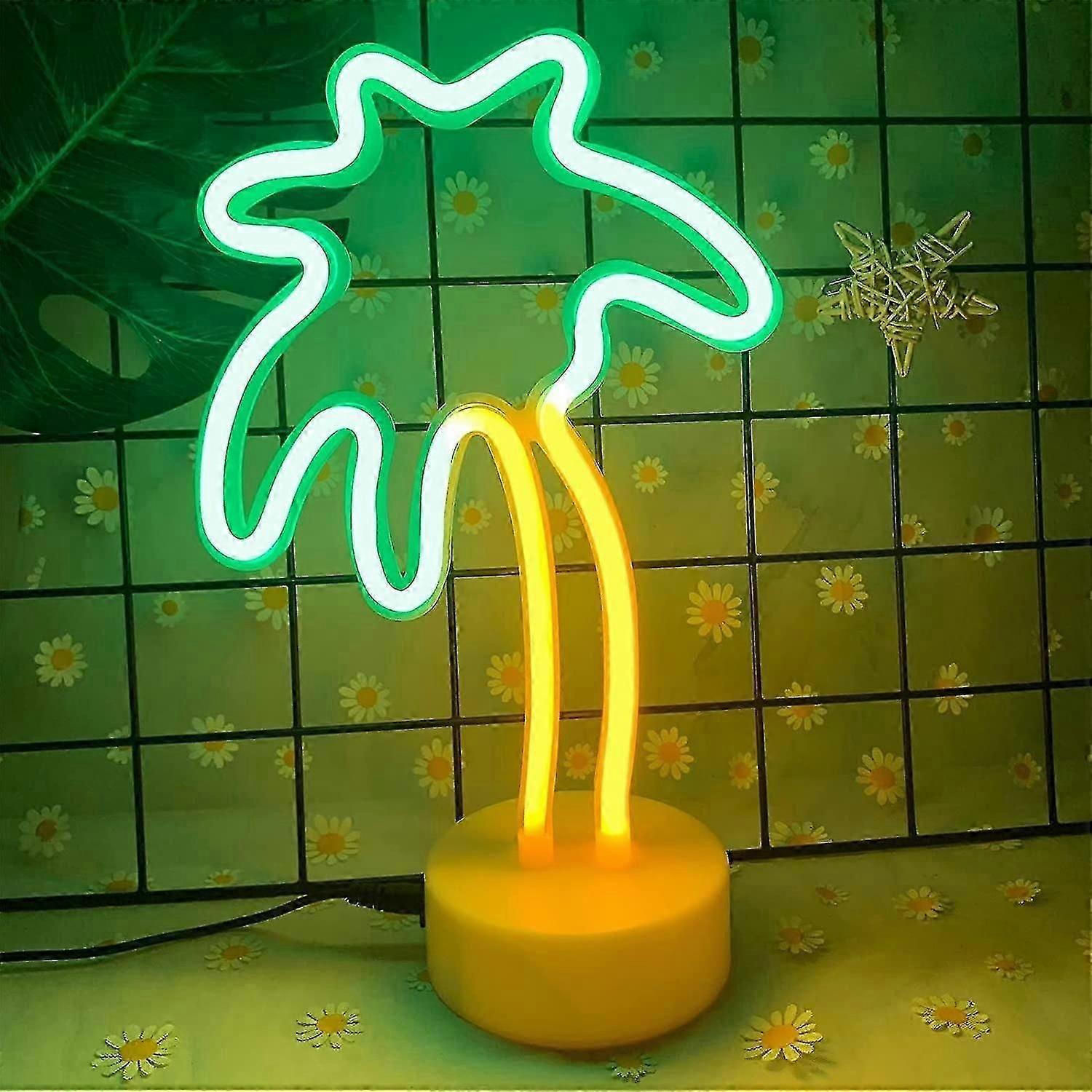 Neon palm tree neon sign neon sign 3*aa battery powered coconut tree neon sign usb powered palm tree