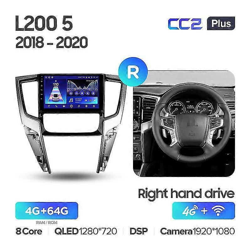 Cc2l Cc2 Plus For Mitsubishi L200 5 2018 - 2020 Right Hand Driver Car Radio Multimedia Video Player Navigation Gps Android No 2din 2 Din Dvd