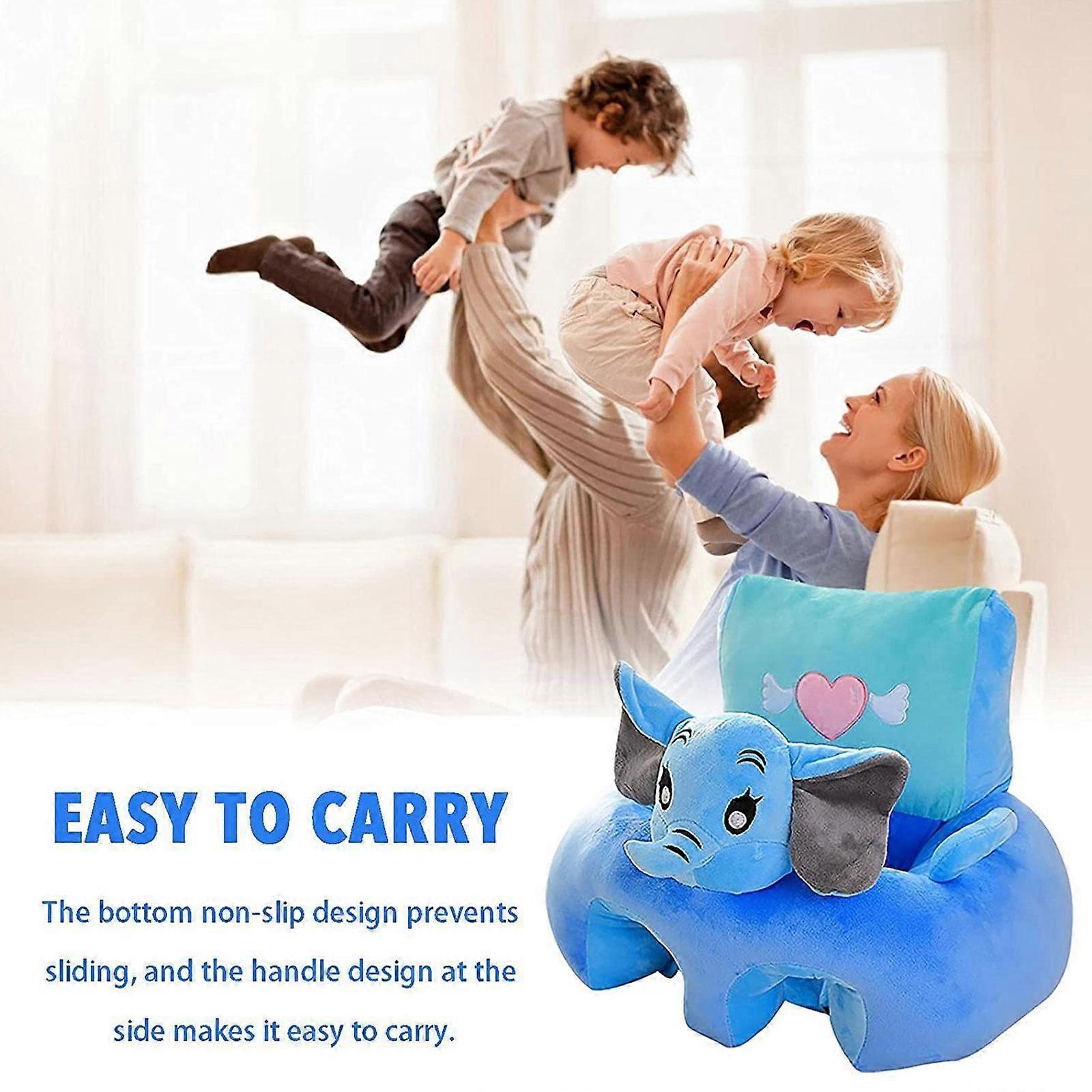 Tecknad djur baby soffa säte lära sig att sitta stol med matning bomull vaddering barn spädbarn