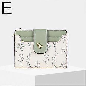 Nische Einfache Klassische Print Floral Fresh Zipper Lange Geldbörse Für Frau