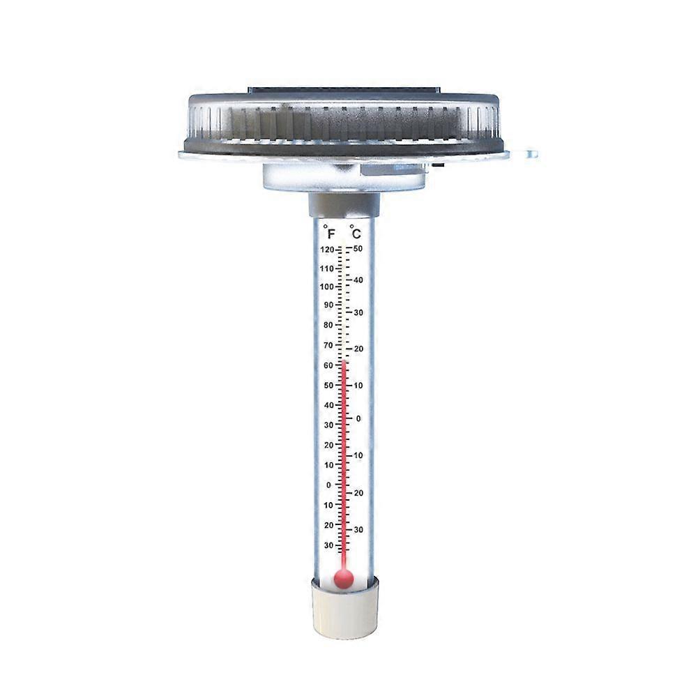 Pool Thermometer, Solar Pool Thermometer Floating, LED Swimming Pool Thermometer At Night, Floating Ice Bath Thermometer