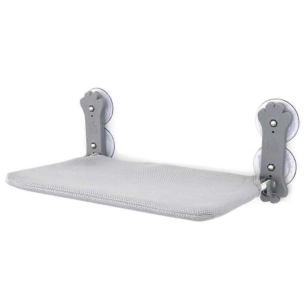 Cordless Cat Window Hammock, Solid Metal Frame Cat Bed with Foldable and Space-saving Design, Breathable Fabric for Indoor Pets