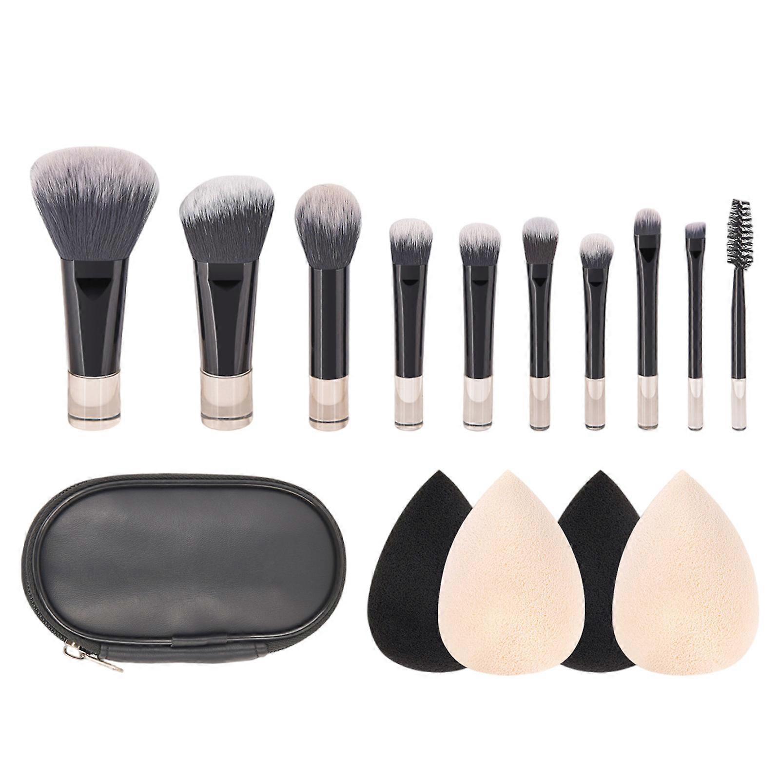 Compact Makeup Brush Collection 10pcs Essential Beauty Tools For Cosmetic Application Set Multifunctional Makeup Brushes