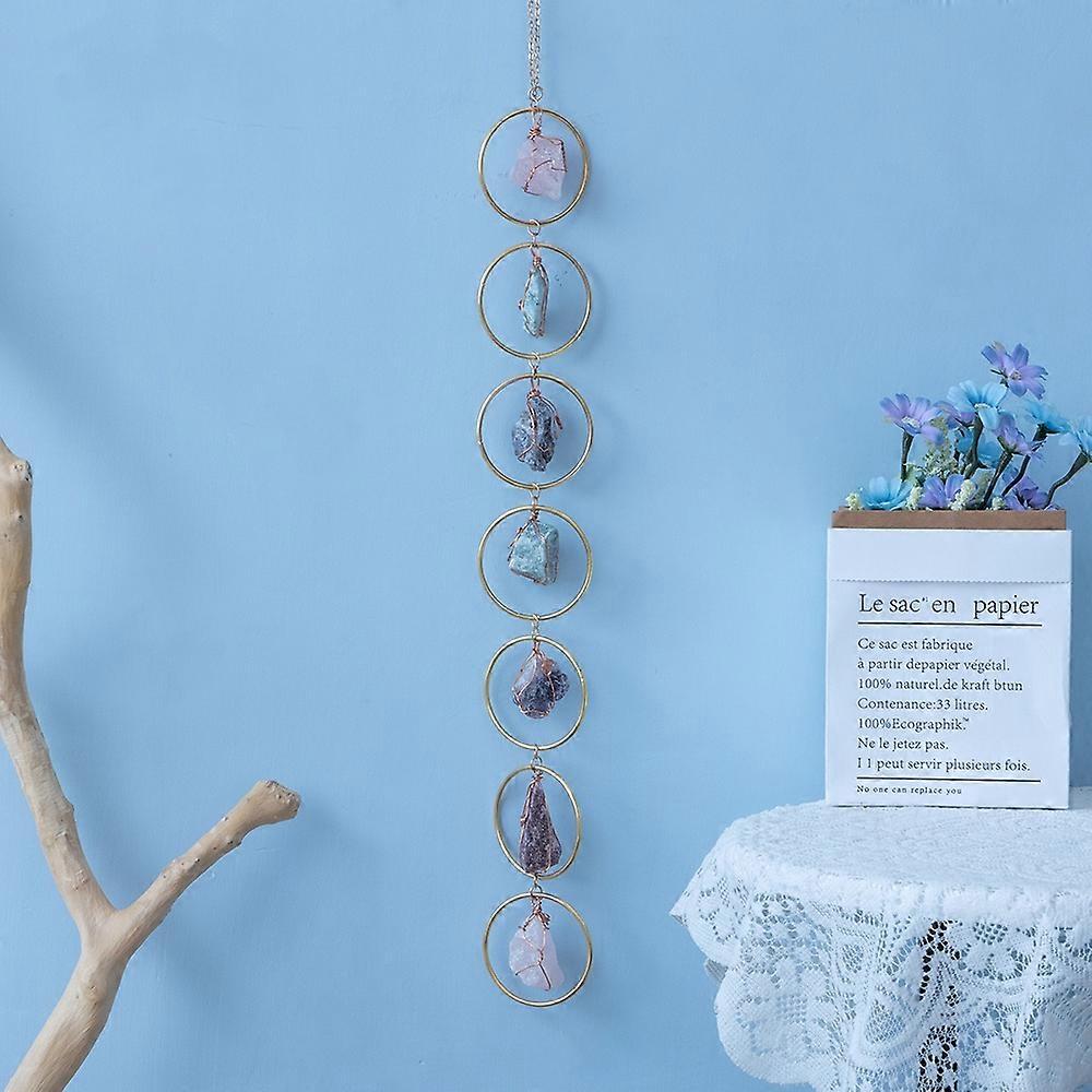 Crystal Raw Stone Wind Chime Hanging Ornament Home Wall Decor