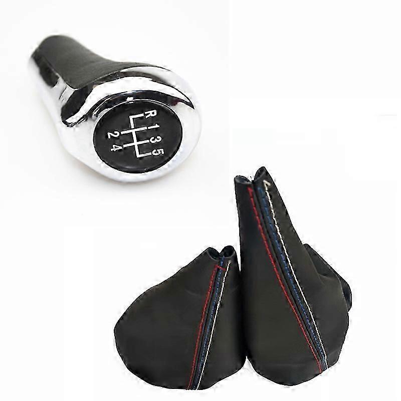 Car Shift Gear Stick Manual Handbrake Gaiter Shift Knob Black Leather Boot Car-Styling For BMW 3 Series E30 E34 E36 E46 M3 Z3