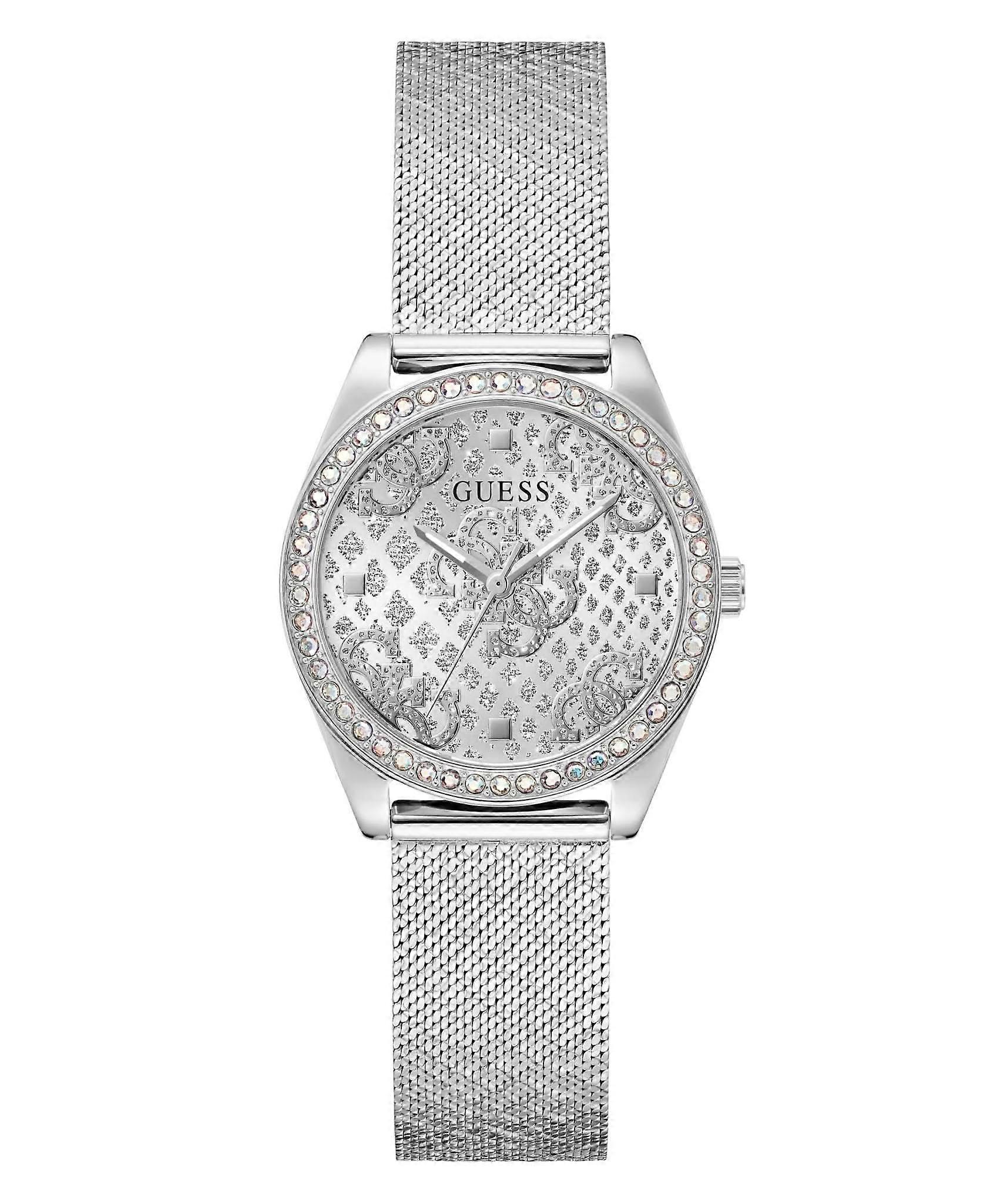 Guess 女士银色网状手表 GW0748L1