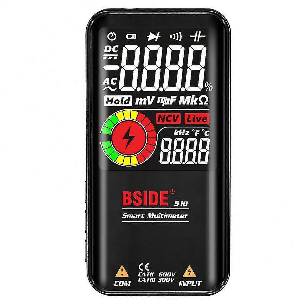 Bside S10 Intelligent 9999 Counts Multimeter Digital Lcd Display Ac/dc Voltmeter Ohmmeter Test Resistance Capacitance Frequency Diode Continuity Ncv L