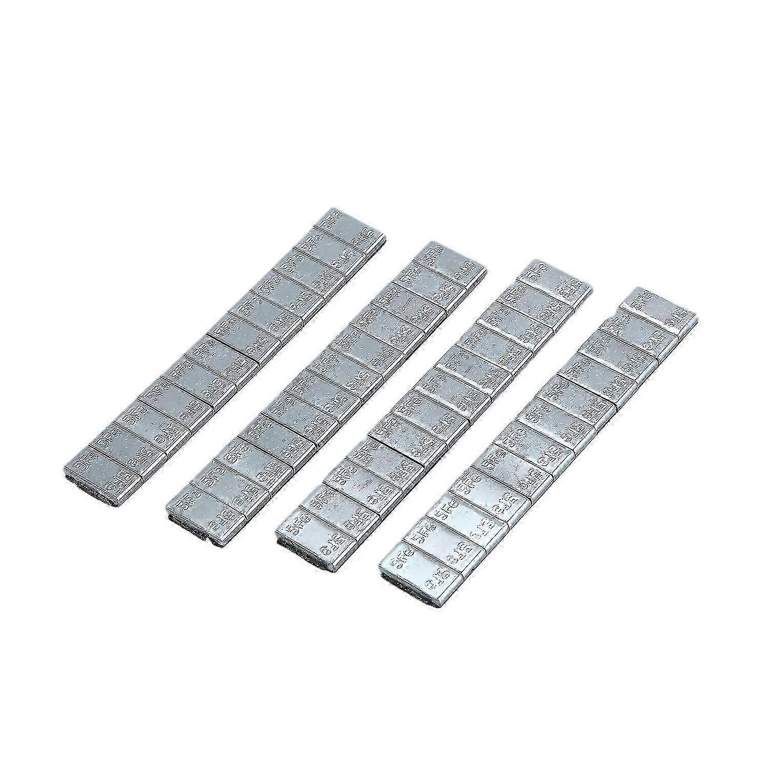 4x Yapışkanlı Araba Kamyon Lastiği Lastik Tekerlek Dengesi Ağırlıkları Şeritler 2.1oz60g Gümüş