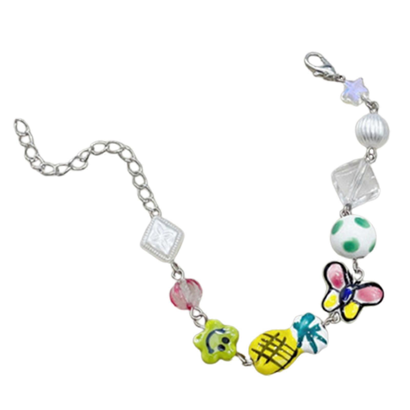 Charming Ceramic Hand Chain Must Have Accessory Adjustable Chain Bracelet Beads Bracelet Suitable for Various Occasion