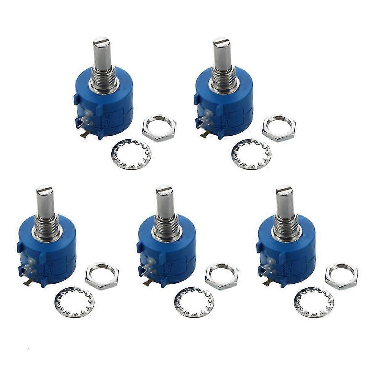 5X 3590S-2-502L 5K Ohm 10-Turn Rotary Wire Wound Precision Potentiometer