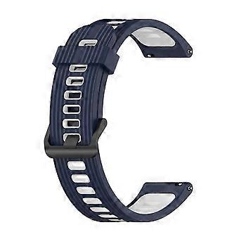 Vertikale Silikonuhr für Forerunner 255 Mitternachtsblau Weiß