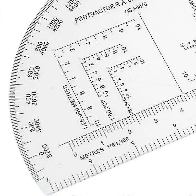 X37E Military Map Coordinate Scale Protractor Romer Grids Reference ...