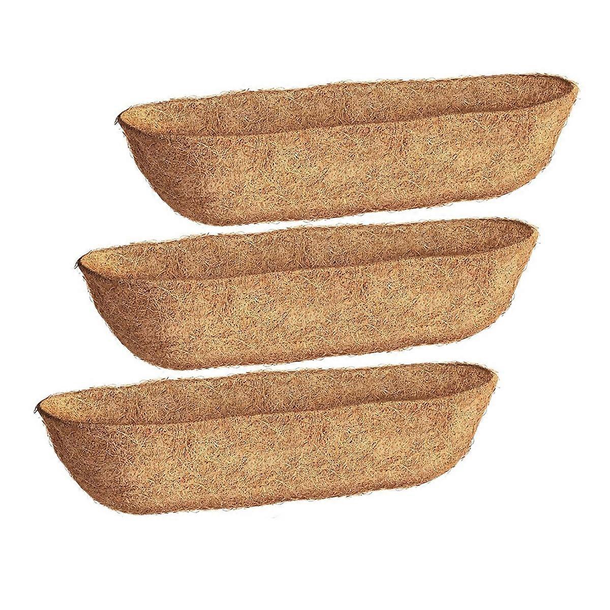 36 Inch 3 Pack Trough Liners, Coconut Fiber for Wall Basket