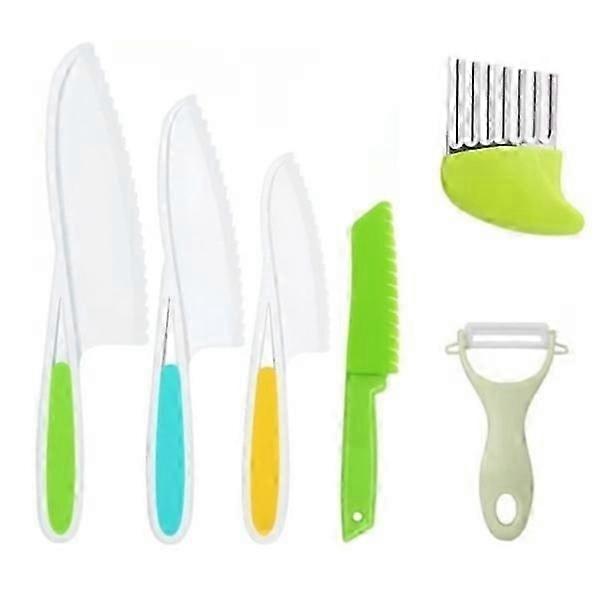 Children's Baking Kitchen Knife Kitchen Set Children's Kitchen Kitchen Utensils 6-Piece Multicolor