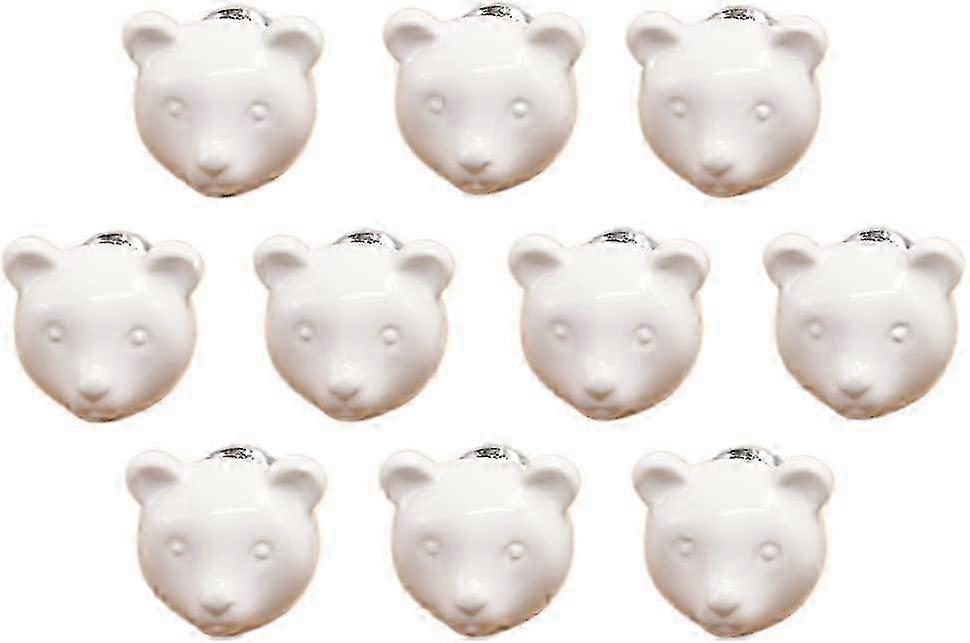Ceramic Drawer Knobs Animal Shape 10pcs White