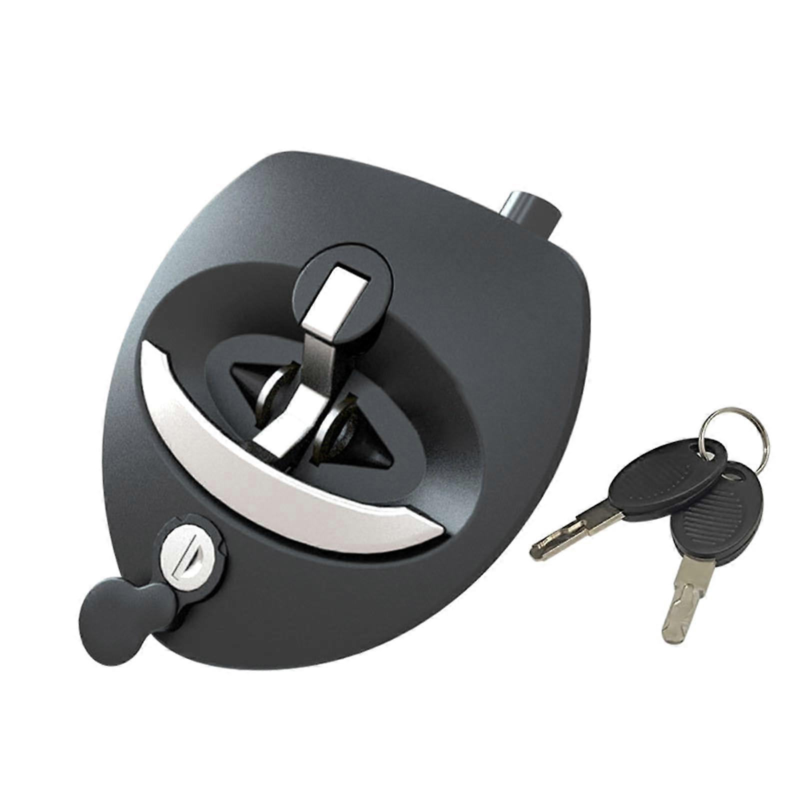 High Security Replacement Lock and Key for Camper Trailer Cabinet Waterproof Black Shell Bright Finish