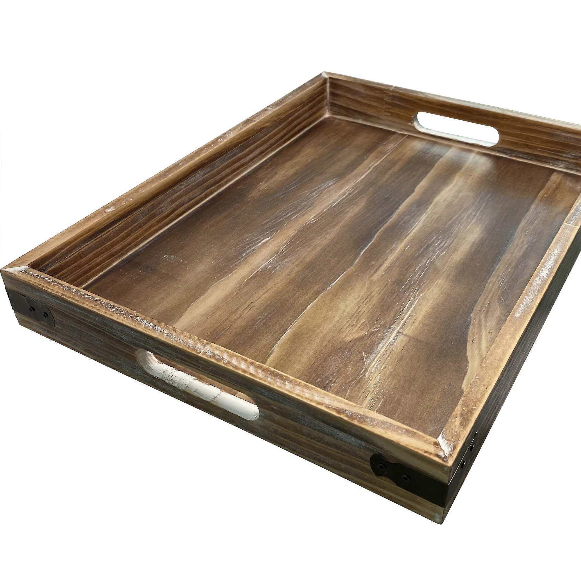 Rustic Large Serving Tray for Outdoor Tray Coffee Table Large Size