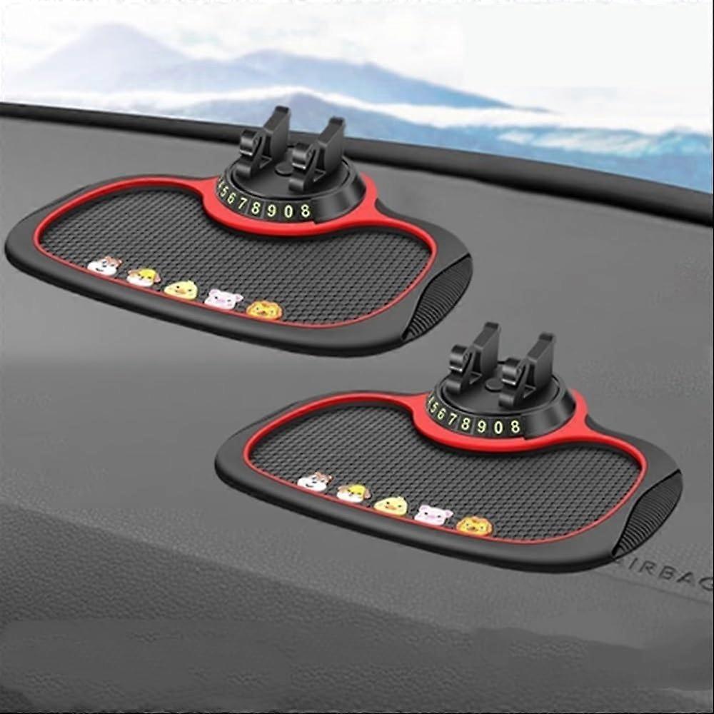 Multifunction Car Anti-Slip Mat Phone Holder, Rotatable Dashboard Sticky Pad, Universal Phone Holder for All Smartphones, 2-Pack