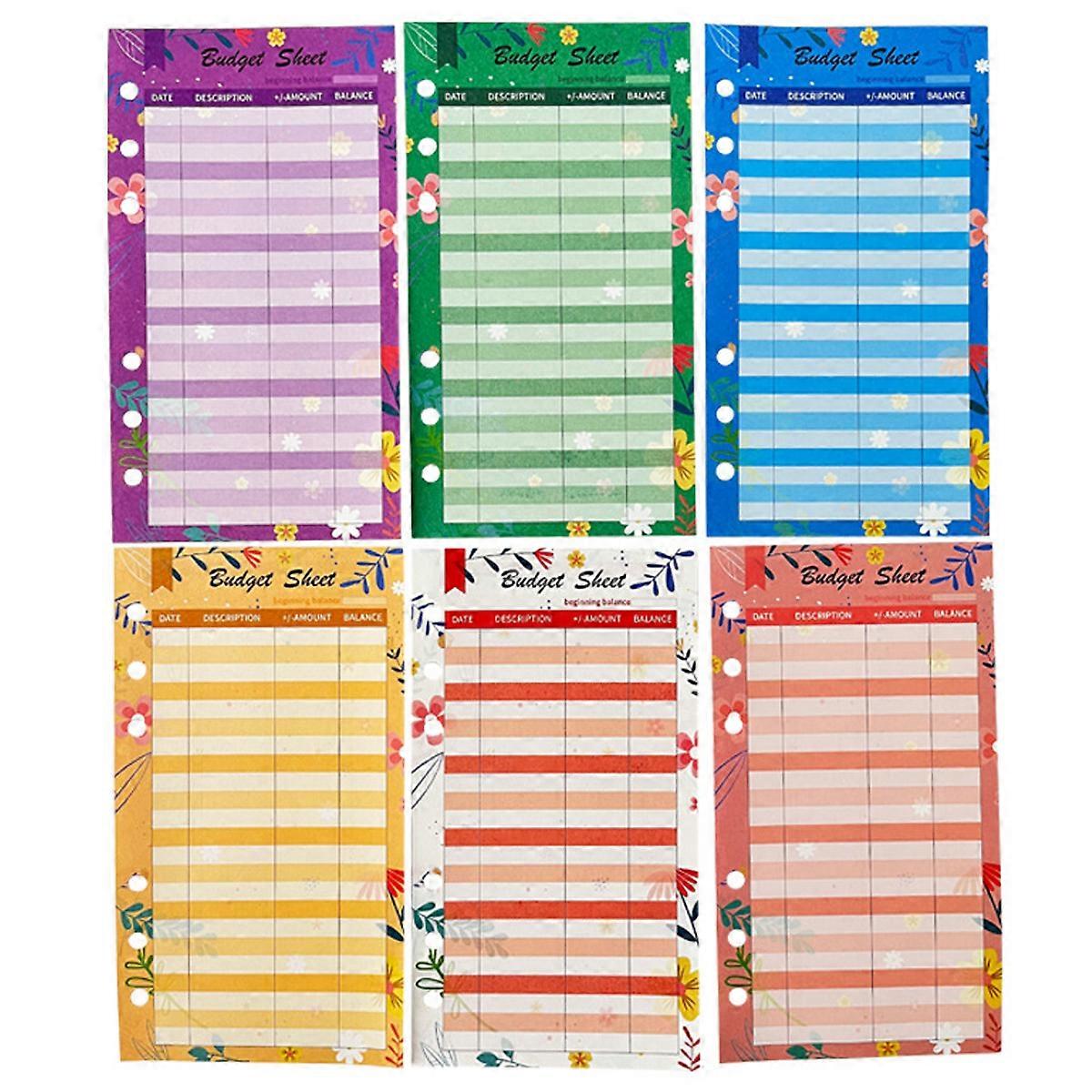 24 Cute Patterns Budget Sheets for A6 Sized Budget Binder, Expense Tracker Sheets, Financial Organizer Planner Card