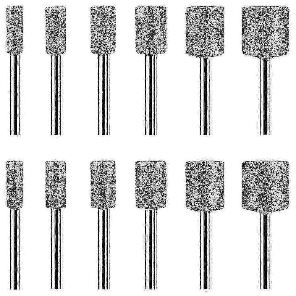 Stone Carving Set,12PCS Diamond Burr Bits for Stone Rocks Glass Ceramics Tools(4mm 5mm 6mm 8mm 10mm Edition a