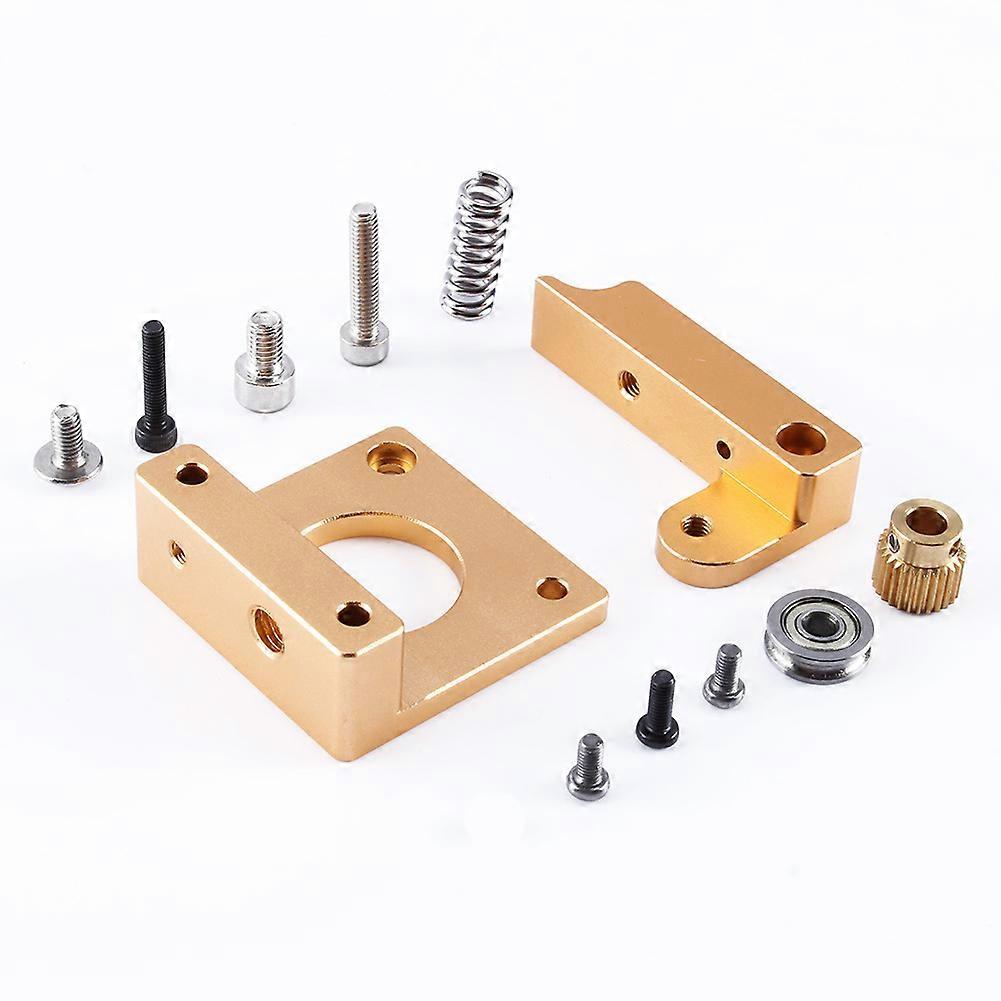 3D Printer Accessory: Reverse MK8 Extruder Aluminum Block and Extruder Bracket