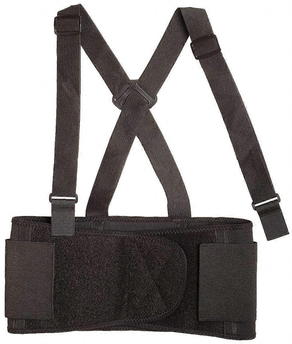 Back Support L Large Ergonomic Lumbar Cushion for Office Chair, Memory Foam with Adjustable Straps, Black